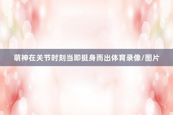 萌神在关节时刻当即挺身而出体育录像/图片