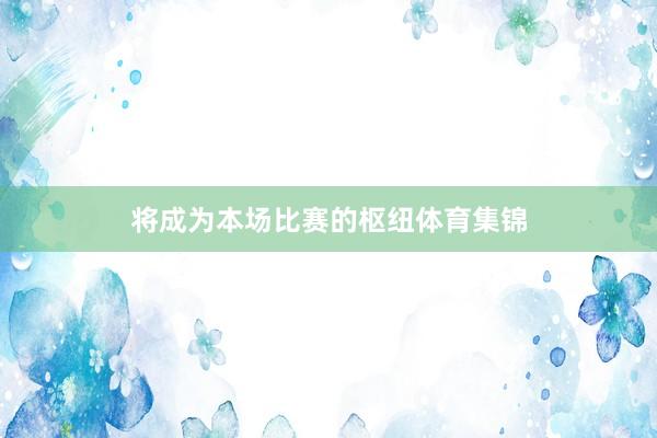 将成为本场比赛的枢纽体育集锦